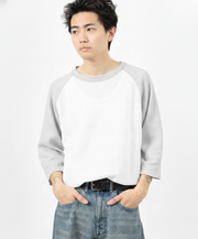 ワッフル7分袖クレリッククルー #JG011-12S