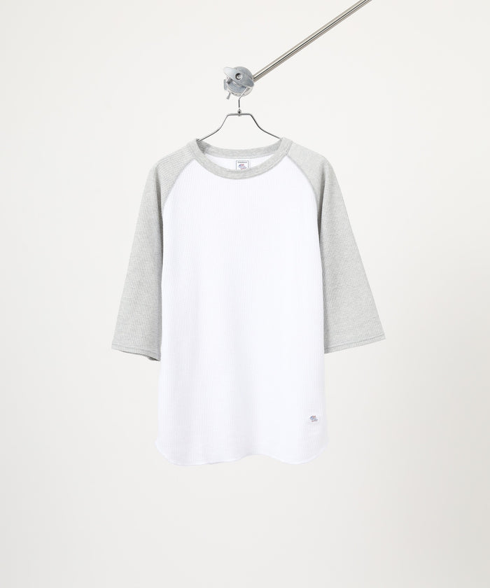 ワッフル7分袖クレリッククルー #JG011-12S