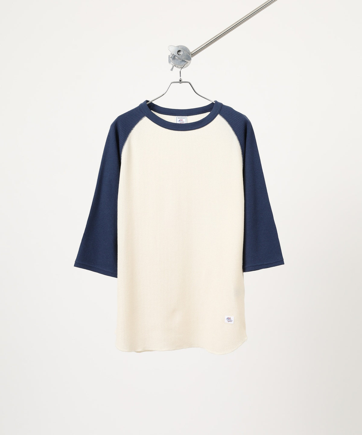 ワッフル7分袖クレリッククルー #JG011-12S