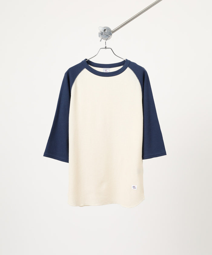 ワッフル7分袖クレリッククルー #JG011-12S