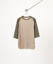 ワッフル7分袖クレリッククルー #JG011-12S