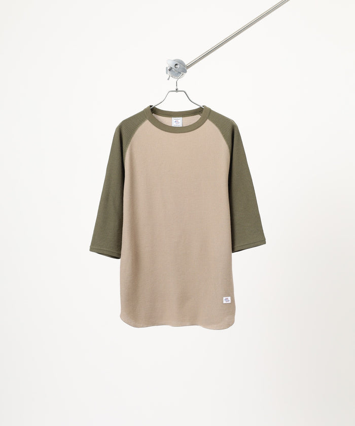ワッフル7分袖クレリッククルー #JG011-12S