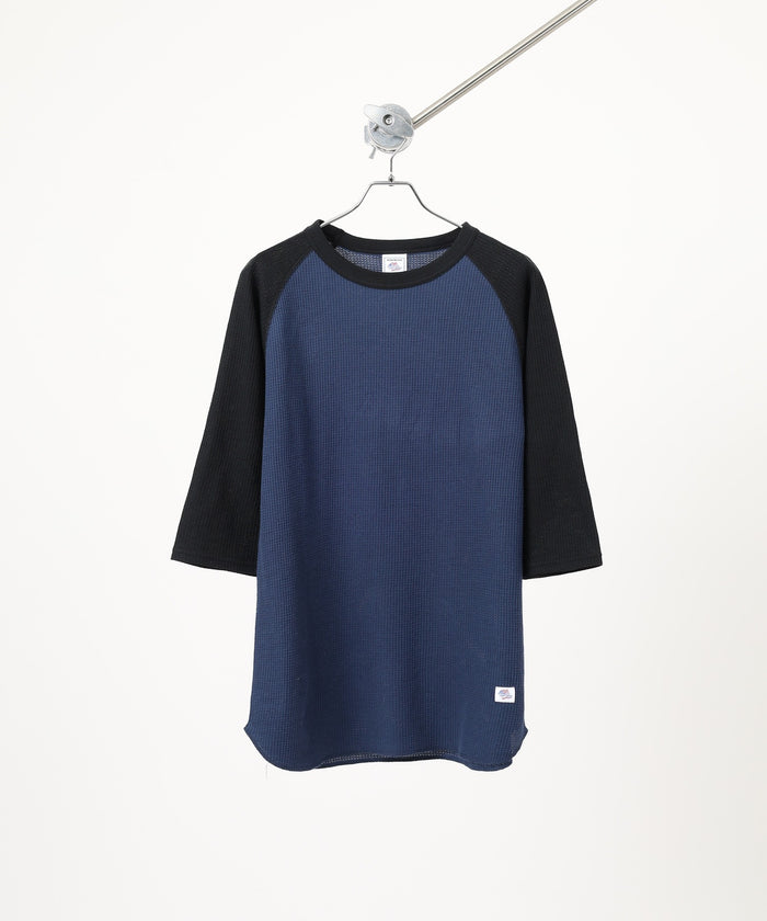 ワッフル7分袖クレリッククルー #JG011-12S