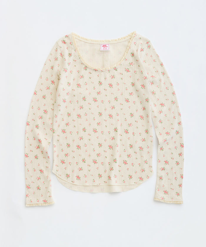 【新商品】花柄フライス　レーストリミングカットソー＃JG026-59S