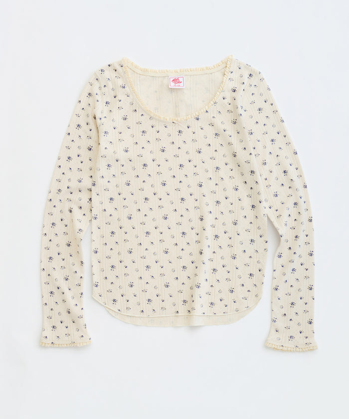 【新商品】花柄フライス　レーストリミングカットソー＃JG026-59S