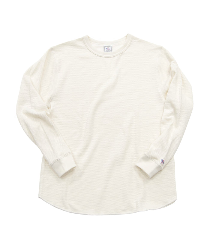 ダブルフェイスハニカムクルーネックL/S-T