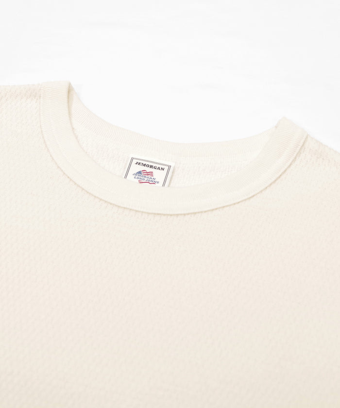 ダブルフェイスハニカムクルーネックL/S-T