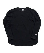 ダブルフェイスハニカムクルーネックL/S-T