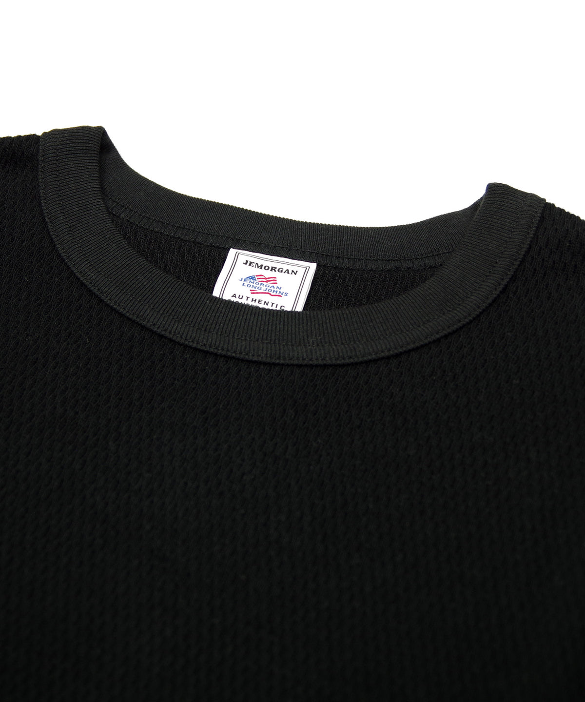 ダブルフェイスハニカムクルーネックL/S-T