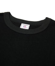 ダブルフェイスハニカムクルーネックL/S-T