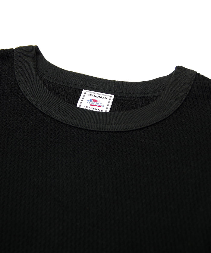 ダブルフェイスハニカムクルーネックL/S-T
