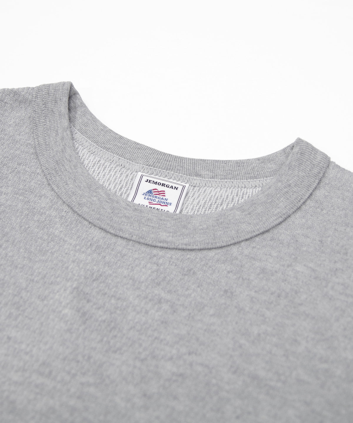 ダブルフェイスハニカムクルーネックL/S-T