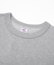 ダブルフェイスハニカムクルーネックL/S-T