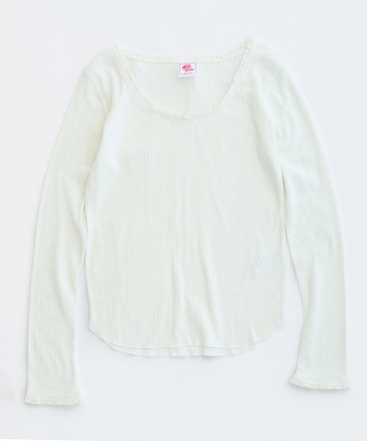 【新商品】フライス無地　レーストリミングカットソー＃JG038-59S