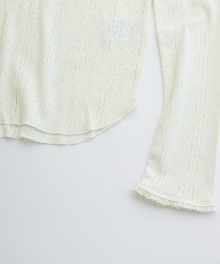 【新商品】フライス無地　レーストリミングカットソー＃JG038-59S
