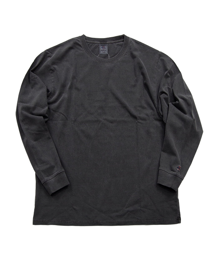天竺ピグメント染めクルーネックL/S-T #JG056-52S