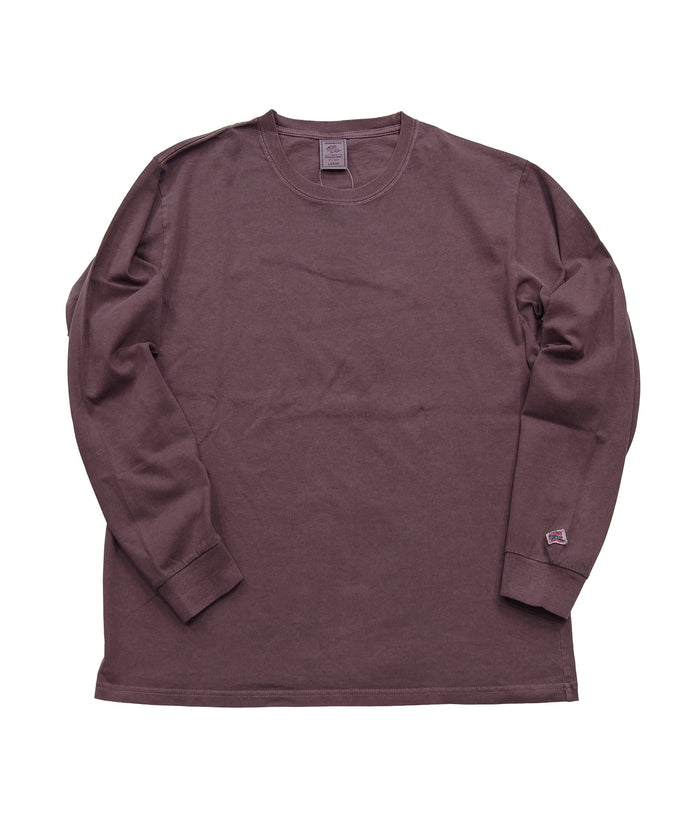天竺ピグメント染めクルーネックL/S-T #JG056-52S