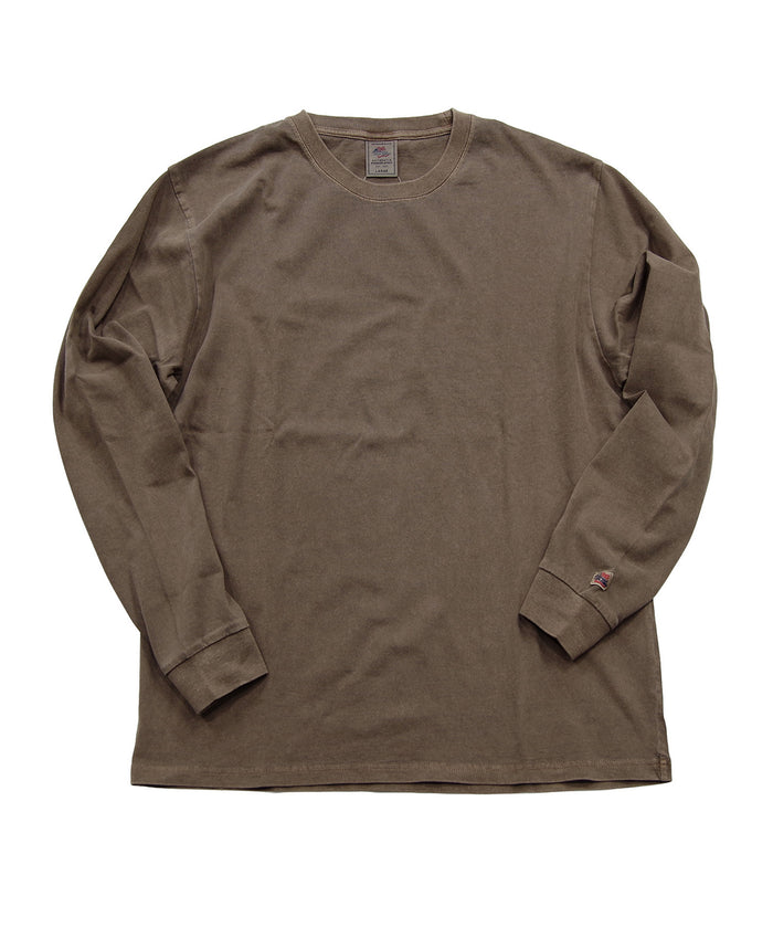 天竺ピグメント染めクルーネックL/S-T #JG056-52S