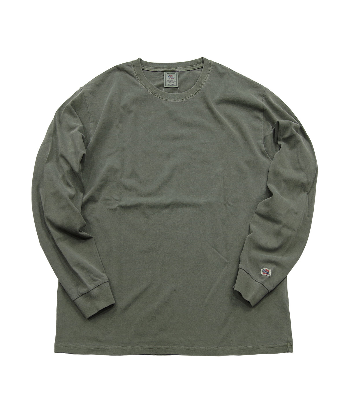 天竺ピグメント染めクルーネックL/S-T #JG056-52S