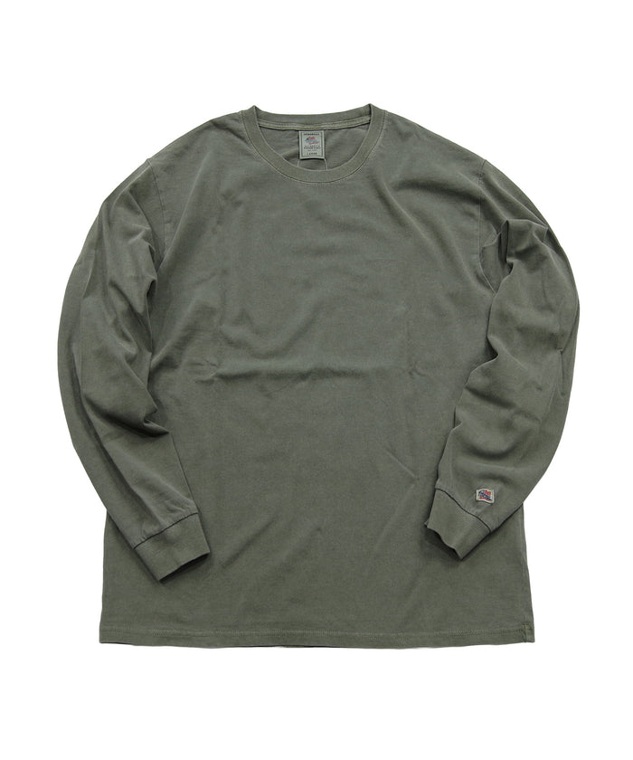 天竺ピグメント染めクルーネックL/S-T #JG056-52S