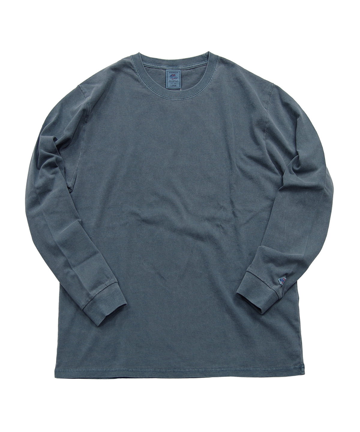 天竺ピグメント染めクルーネックL/S-T #JG056-52S