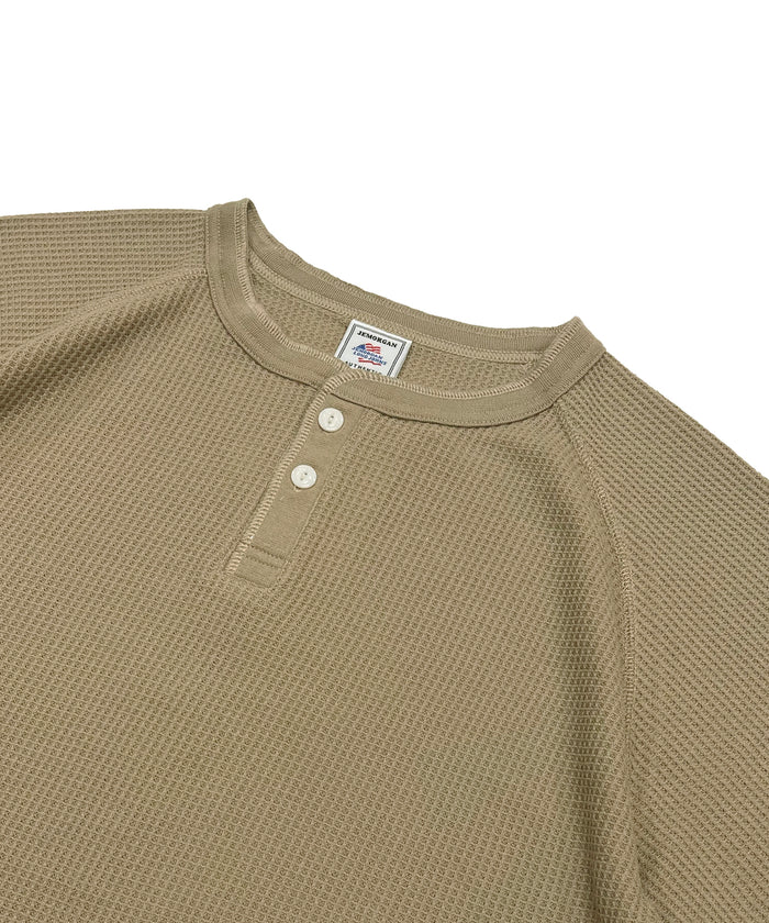 ワッフル7分袖ヘンリー #JG110-12S