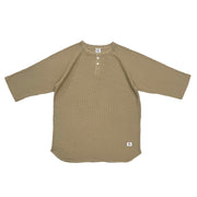 ワッフル7分袖ヘンリー #JG110-12S