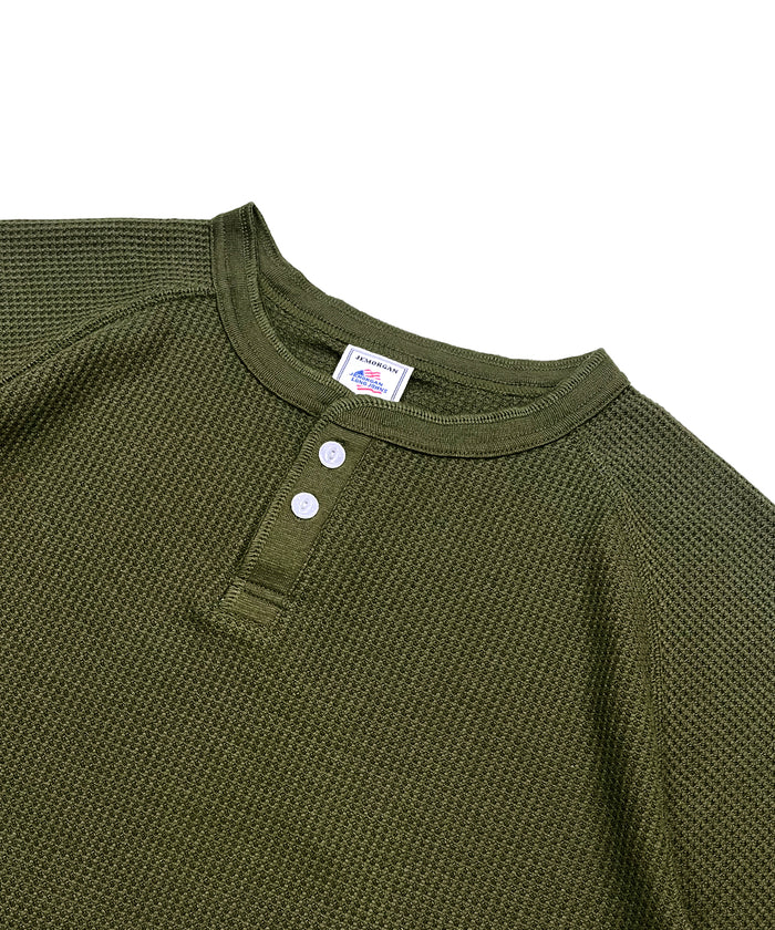 ワッフル7分袖ヘンリー #JG110-12S