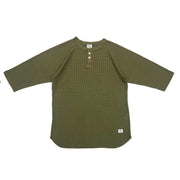ワッフル7分袖ヘンリー #JG110-12S
