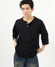 ワッフル7分袖ヘンリー #JG110-12S