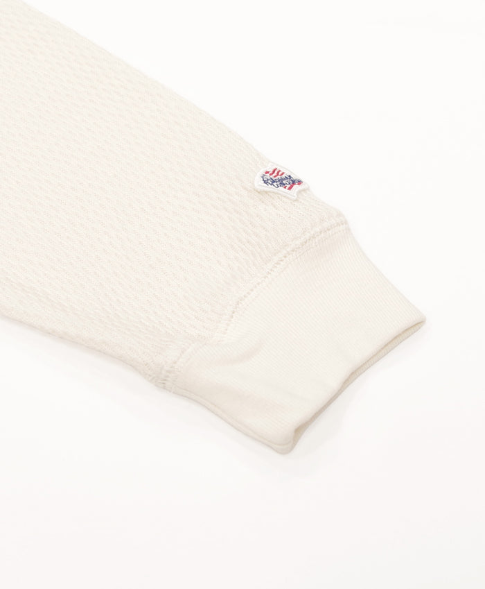 ダブルフェイスハニカムヘンリーネックL/S-T