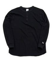 ダブルフェイスハニカムヘンリーネックL/S-T