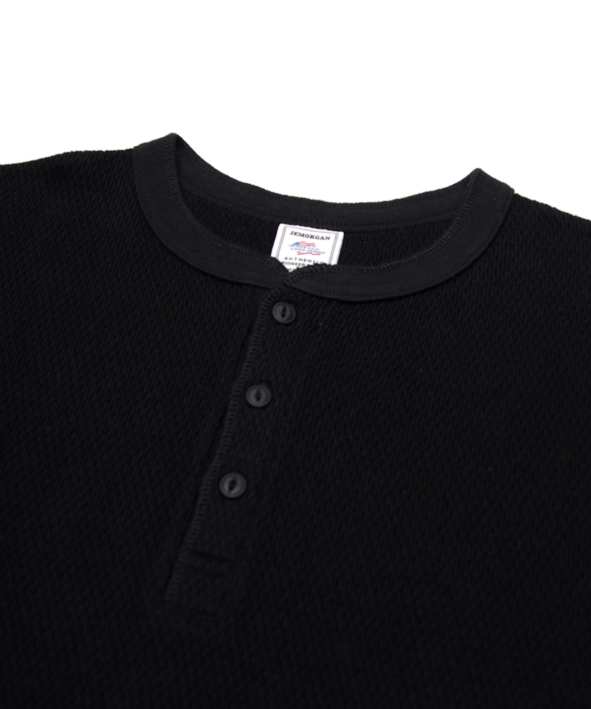 ダブルフェイスハニカムヘンリーネックL/S-T