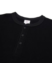 ダブルフェイスハニカムヘンリーネックL/S-T