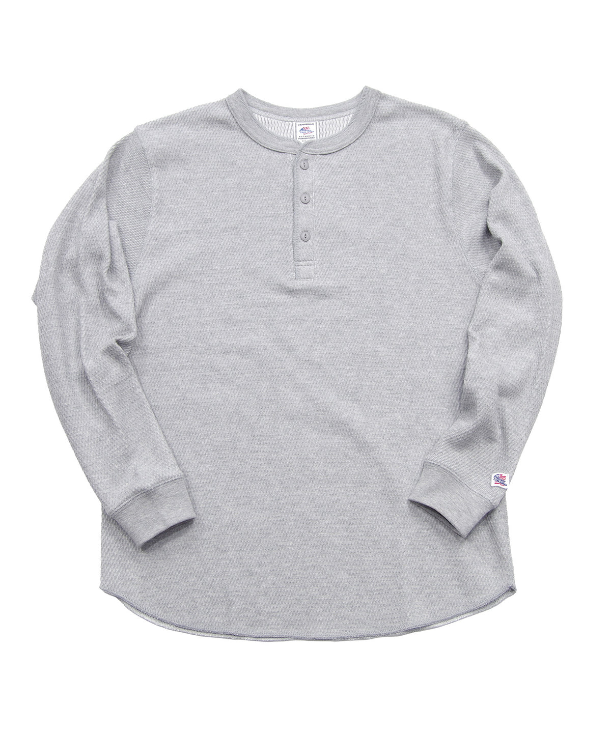 ダブルフェイスハニカムヘンリーネックL/S-T