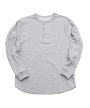 ダブルフェイスハニカムヘンリーネックL/S-T