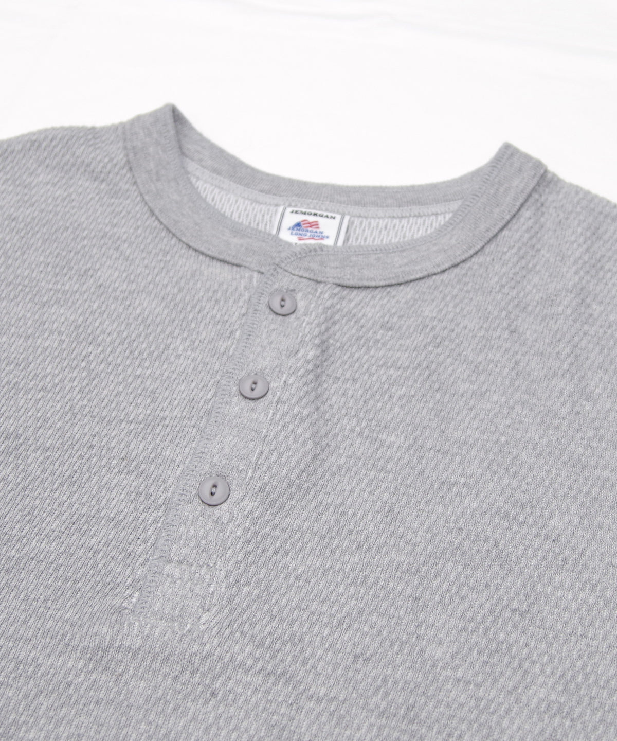 ダブルフェイスハニカムヘンリーネックL/S-T