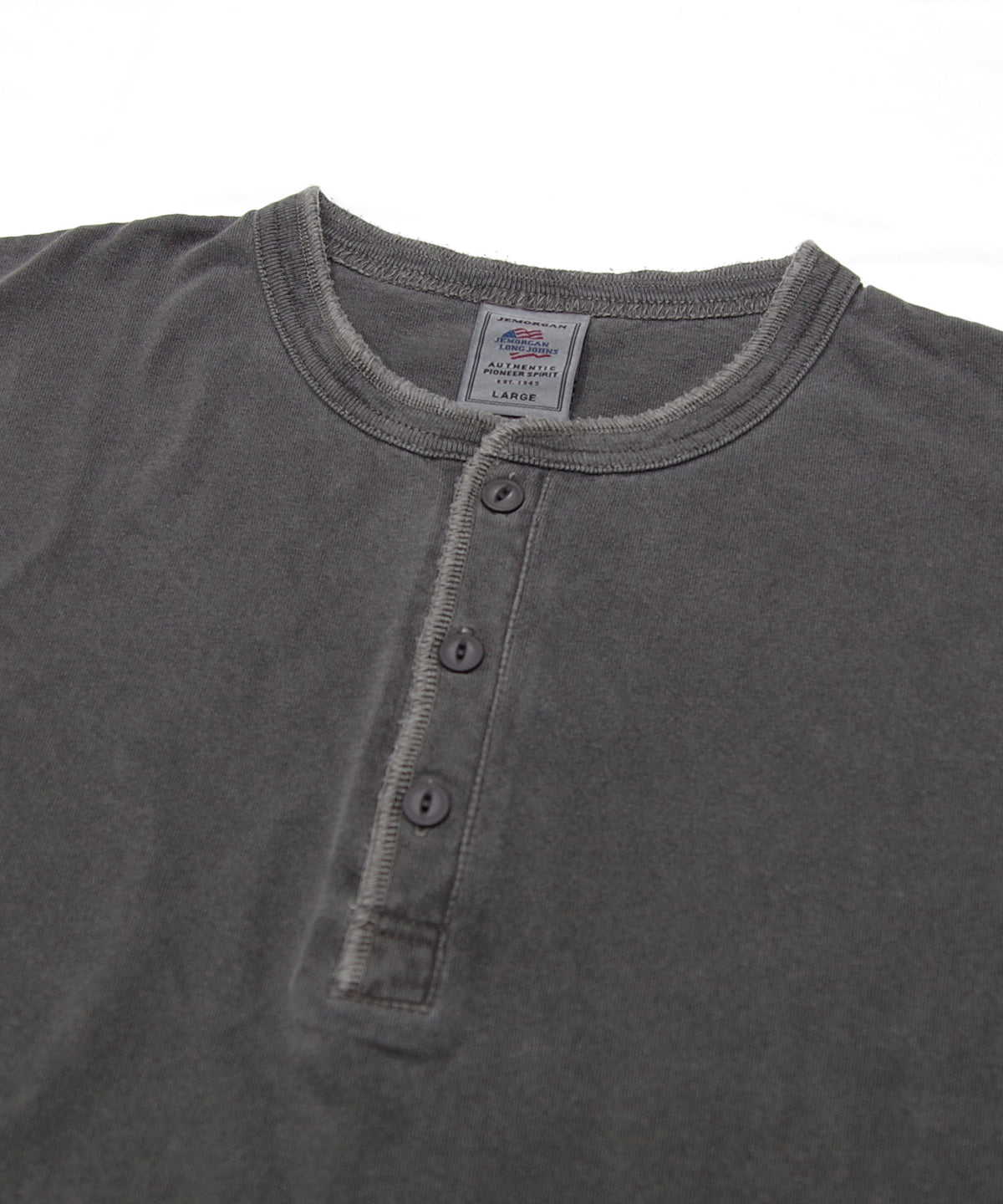 天竺ピグメント染めヘンリーネックL/S-T #JG157-52S
