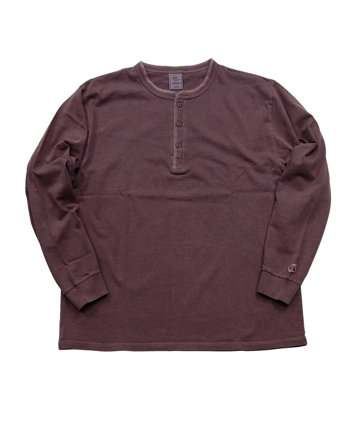 天竺ピグメント染めヘンリーネックL/S-T #JG157-52S