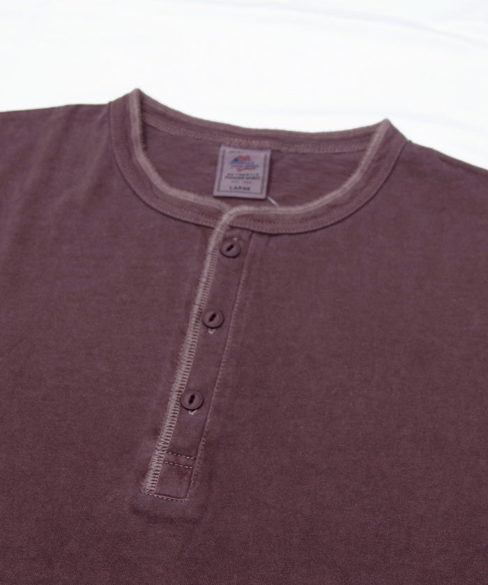 天竺ピグメント染めヘンリーネックL/S-T #JG157-52S