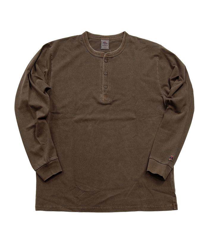 天竺ピグメント染めヘンリーネックL/S-T #JG157-52S