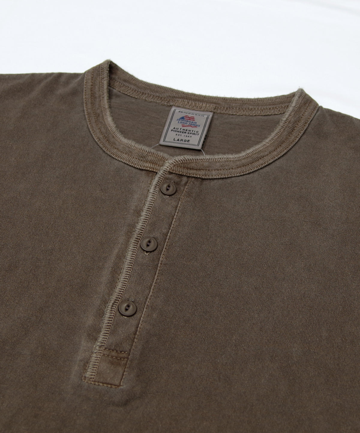 天竺ピグメント染めヘンリーネックL/S-T #JG157-52S