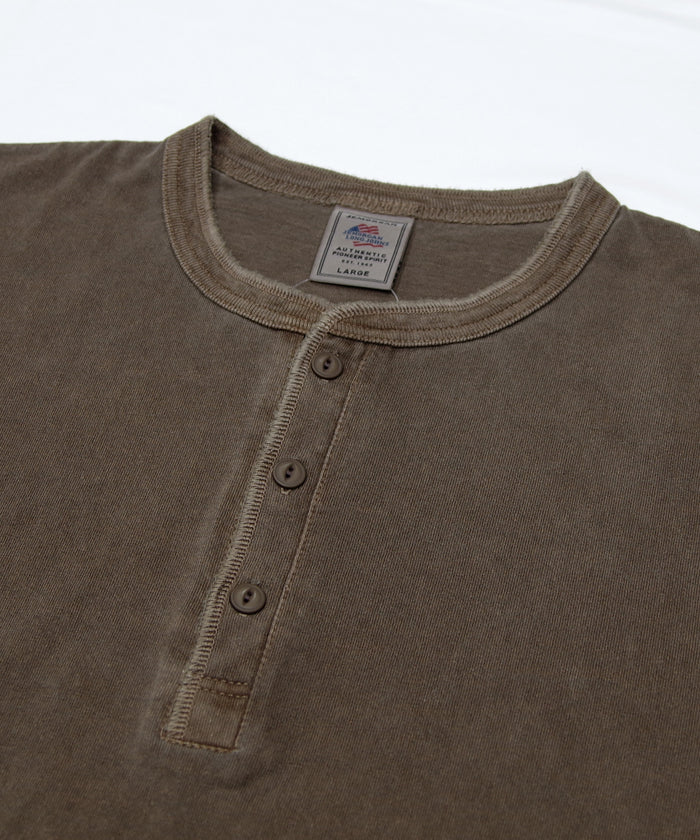 天竺ピグメント染めヘンリーネックL/S-T #JG157-52S
