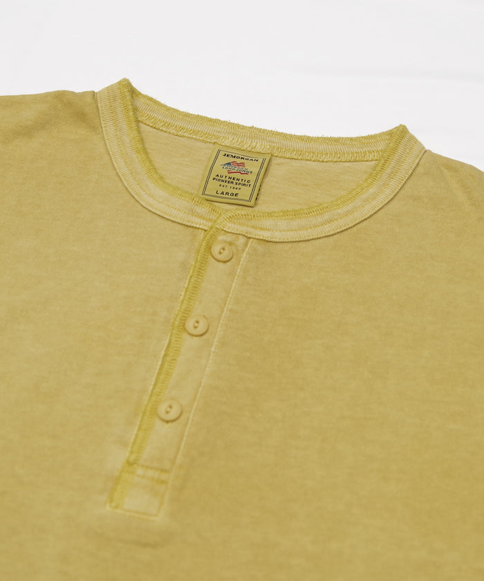 天竺ピグメント染めヘンリーネックL/S-T #JG157-52S