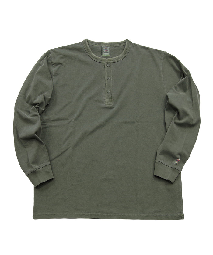 天竺ピグメント染めヘンリーネックL/S-T #JG157-52S