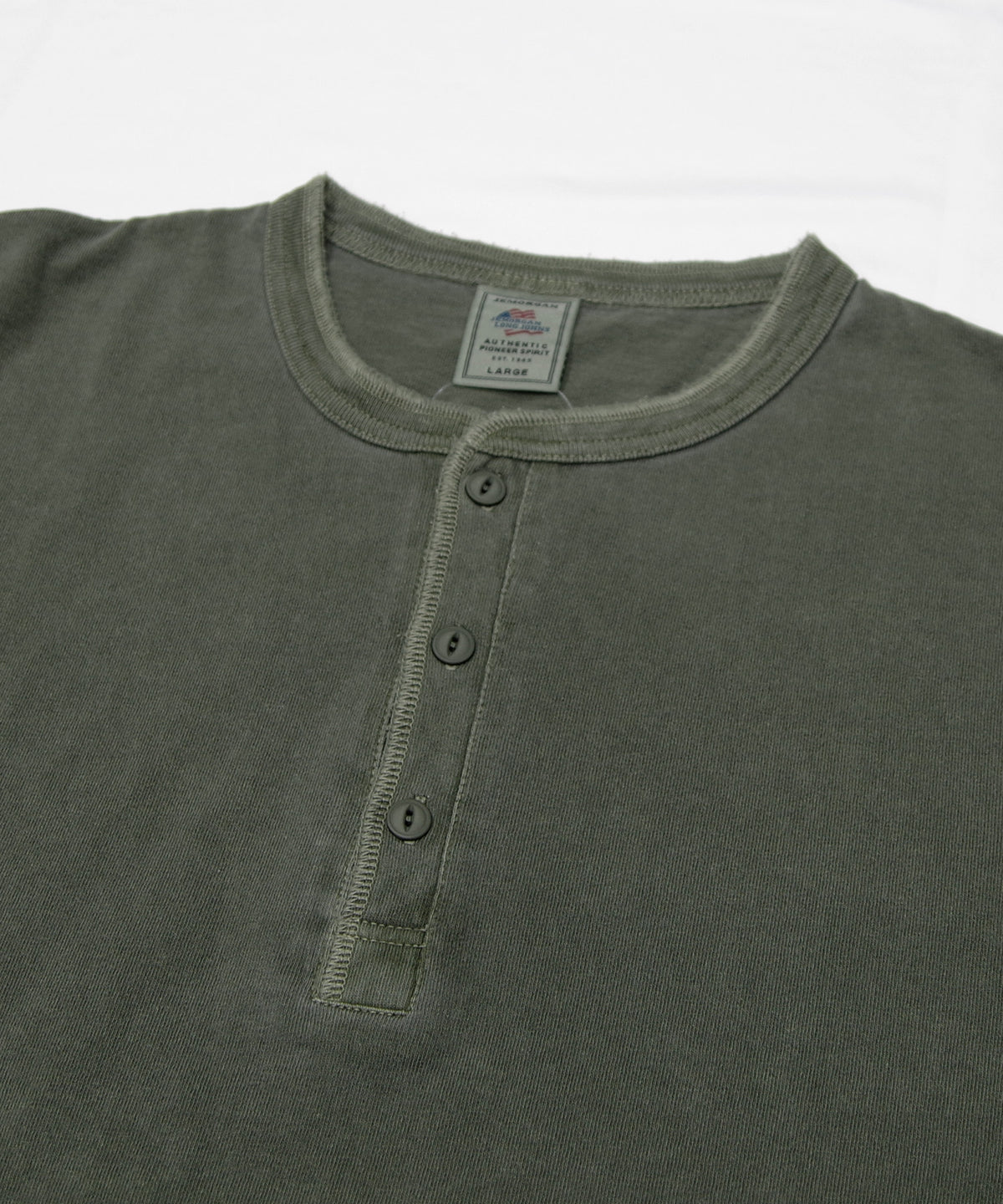 天竺ピグメント染めヘンリーネックL/S-T #JG157-52S