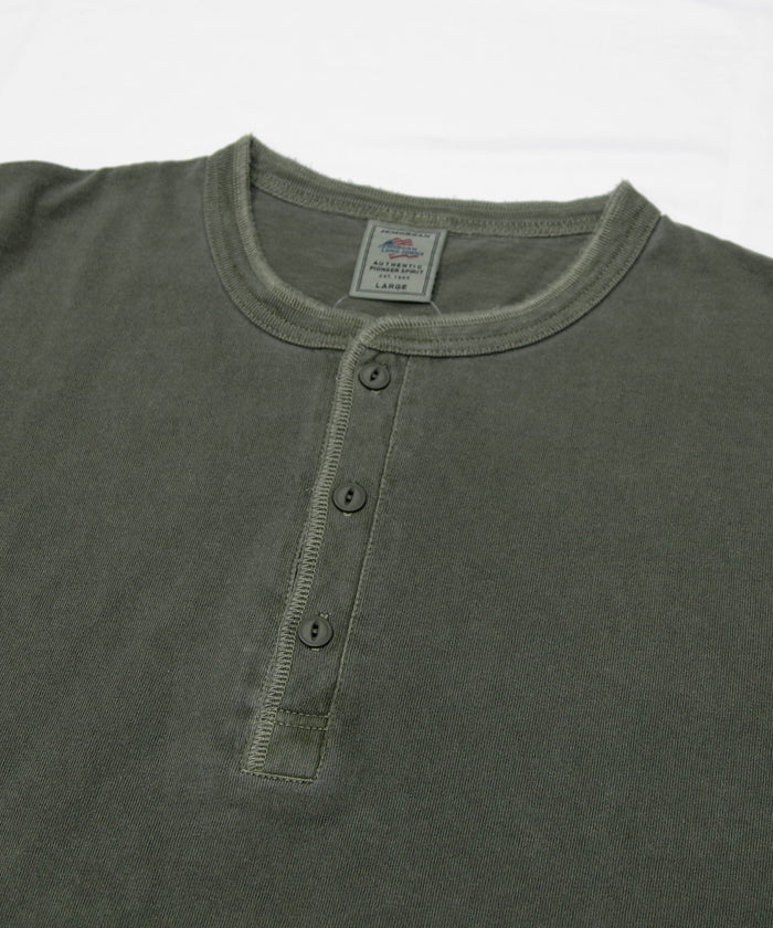 天竺ピグメント染めヘンリーネックL/S-T #JG157-52S