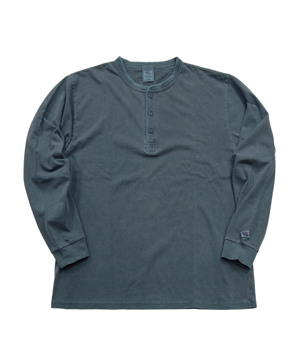 天竺ピグメント染めヘンリーネックL/S-T #JG157-52S