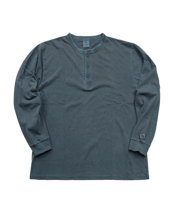 天竺ピグメント染めヘンリーネックL/S-T #JG157-52S