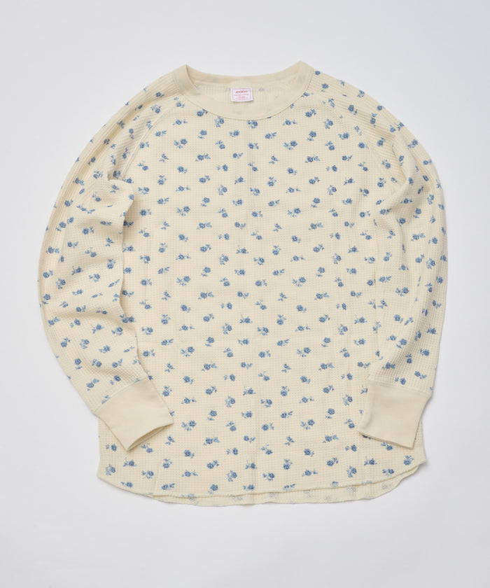 【人気定番】ワッフルラグラン青花柄長袖Ｔ（パック入り）  #JC091-59S